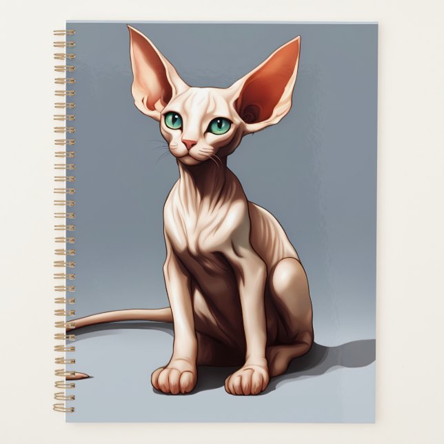 Planificador De Calendario De Sphynx De Elf 2025 (Anverso)