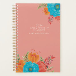 Planificador de calendario femenino retro sin fech