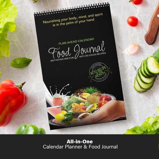 Planificador de calendarios todo en uno y diario d (All-in-One Calendar Planner and Food Journal)