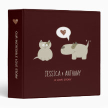 Planificador de casamiento con pareja de perros y 