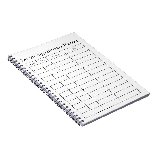 Planificador de citas médicas Cuaderno (Lado Derecho)