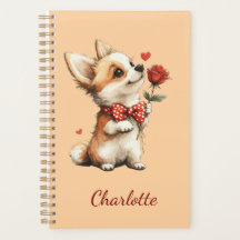 Planificador de Corgi Personalizado con Nombre Per