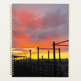 Planificador de Corral al Atardecer