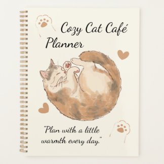 Planificador de Cozy Cat Café | Diario Kawaii Lind