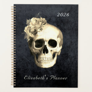 Planificador de cráneo gótico personalizado 2024