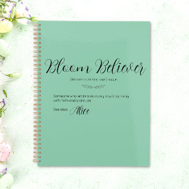 Planificador de creyentes de florecimiento persona