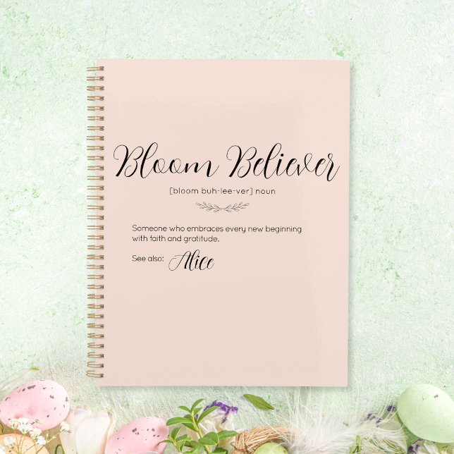 Planificador de creyentes en flor personalizado en (Personalized Bloom Believer Planner in Soft Pink)