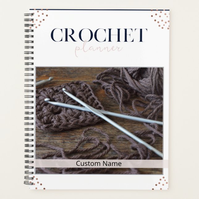 Planificador de crochet de oro Rosa (Anverso)