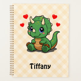 Planificador de dinosaurio lindo - Añadir nombre