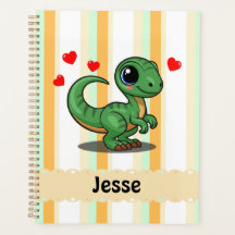Planificador de dinosaurio Velociraptor personaliz