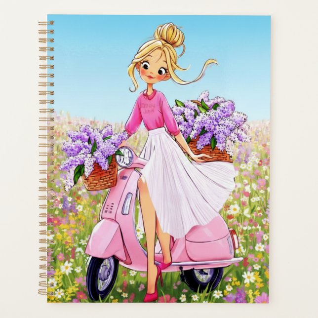 Planificador de Diseño de Flores de Primavera (Anverso)