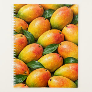 Planificador de diseño de fruta de mango tropical