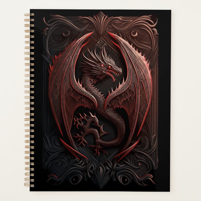 Planificador de dragones rojos y negros (Anverso)