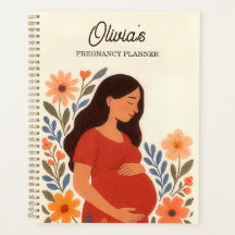 Planificador de Embarazo Personalizado, Floral Aco
