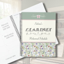 Planificador de Ensayo de Clarinete de Flores Silv