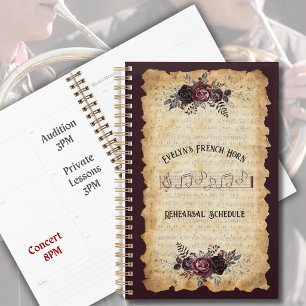 Planificador de Ensayo de Corno Francés Floral Vin