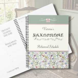 Planificador de Ensayo de Saxofón de Flor Silvestr