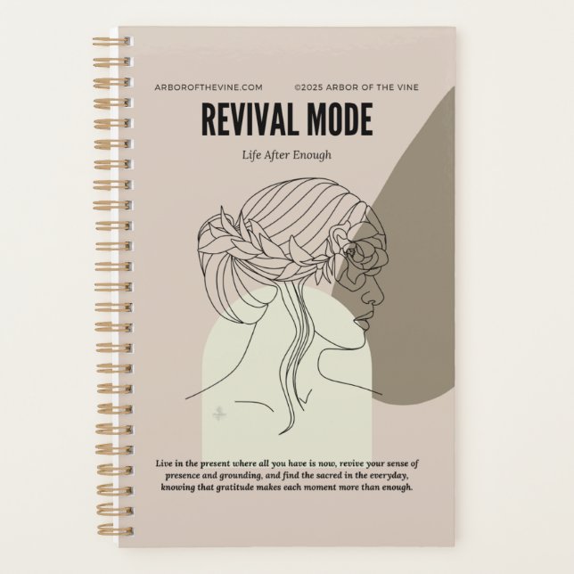 Planificador de esbozo floral contemporáneo (Anverso)