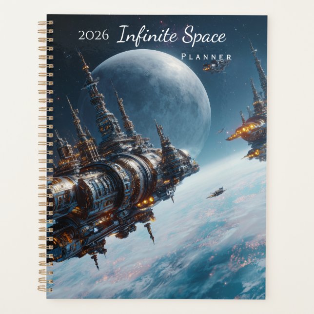 Planificador de espacio de ciencia ficción 2026 (Anverso)