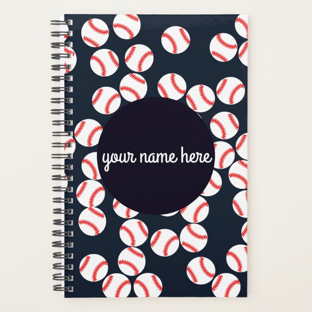 Planificador de espiral de béisbol personalizado (Anverso)