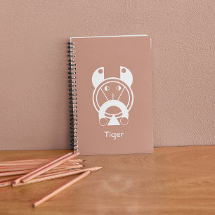 Planificador de estilo geométrico de zodiac tigre