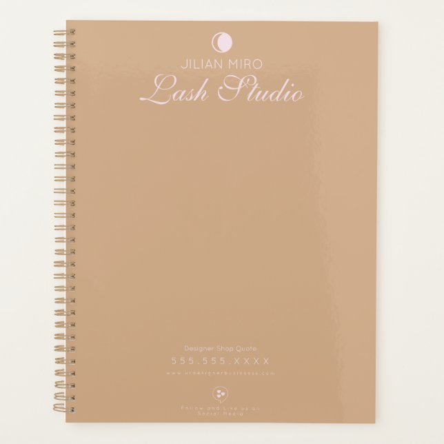 Planificador de Estudio de Pestañas de Belleza de  (Anverso)