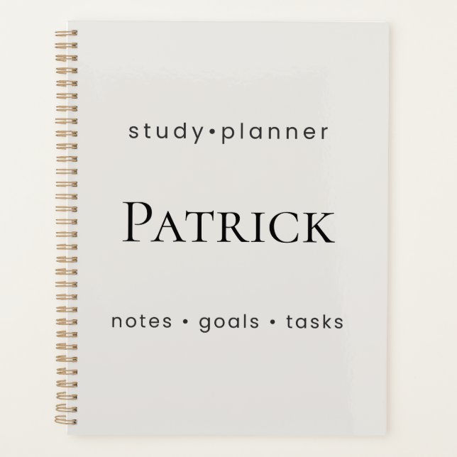 Planificador de Estudio Personalizado Estético Sem (Anverso)