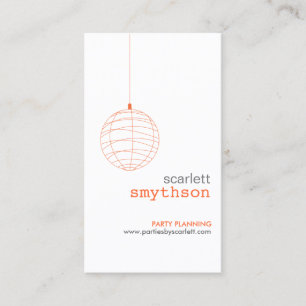 Planificador de eventos, tarjeta de visita del