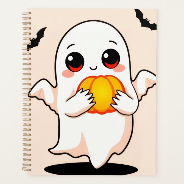 Planificador de Fantasmas de Halloween Adorable (Anverso)
