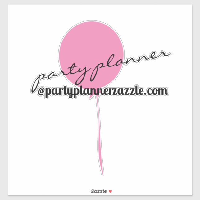 Planificador de fiesta con globos Pegatina para co (Hoja)