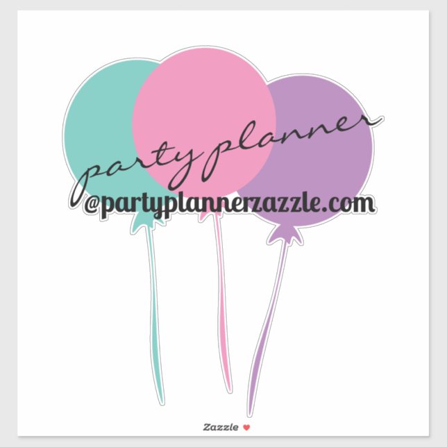 Planificador de fiesta de globos Pegatina de coche (Hoja)