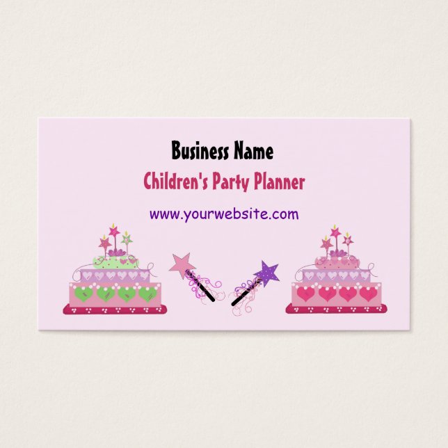 Planificador de fiestas infantiles Cakes and Wands (Frente)