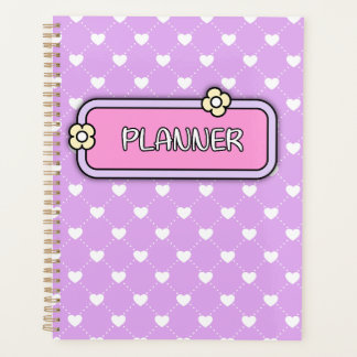 Planificador de flores de corazones lindos