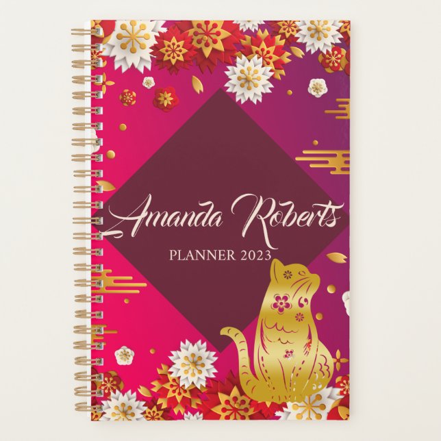 Planificador De Flores Del Año Del Cat 2024 (Anverso)