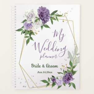 Planificador de flores moradas bonitas