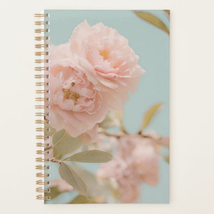 Planificador de flores rosadas   Elegante diseño f