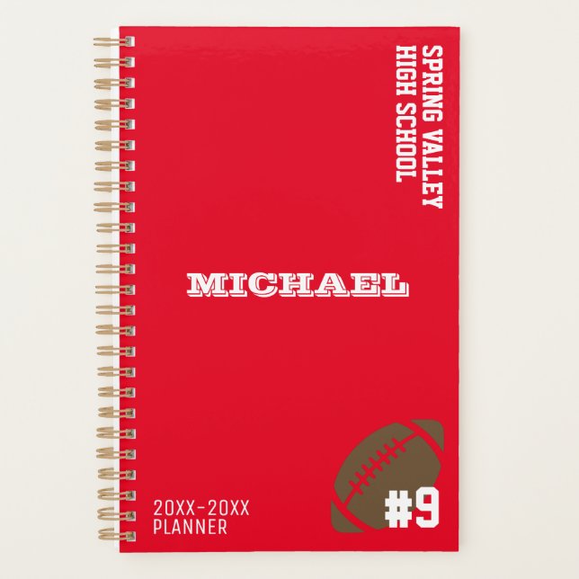 Planificador de fútbol escolar personalizado (Anverso)