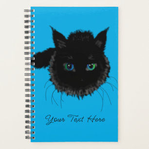 Planificador de gato negro - Su nombre de texto /