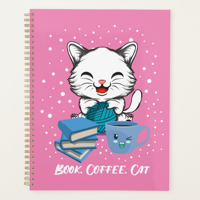 Planificador de gato para el café del libro (Anverso)