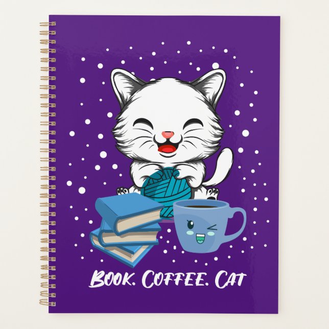 Planificador de gato para el café del libro (Anverso)