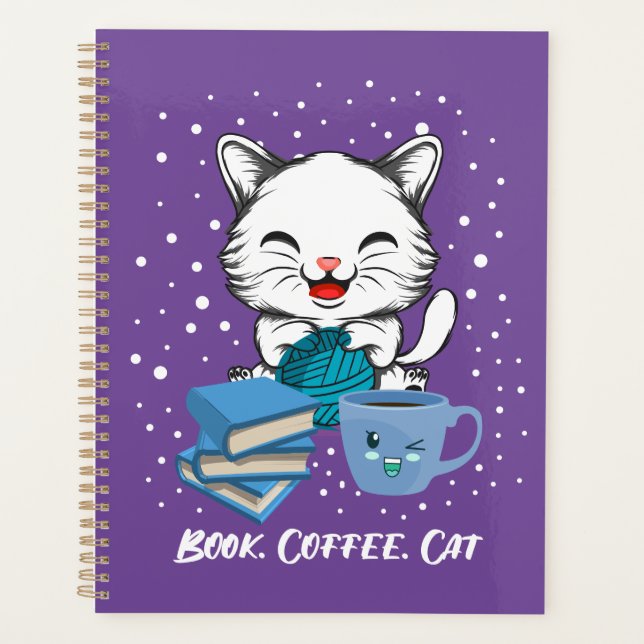 Planificador de gato para el café del libro (Anverso)