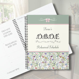 Planificador de Horario de Ensayo de Oboe Flor Sil