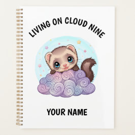 Planificador de hurón lindo personalizado con text