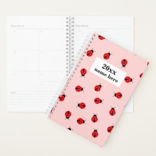Planificador de insectos rosados personalizados pa