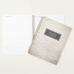 Planificador de ladrillo blanco personalizado