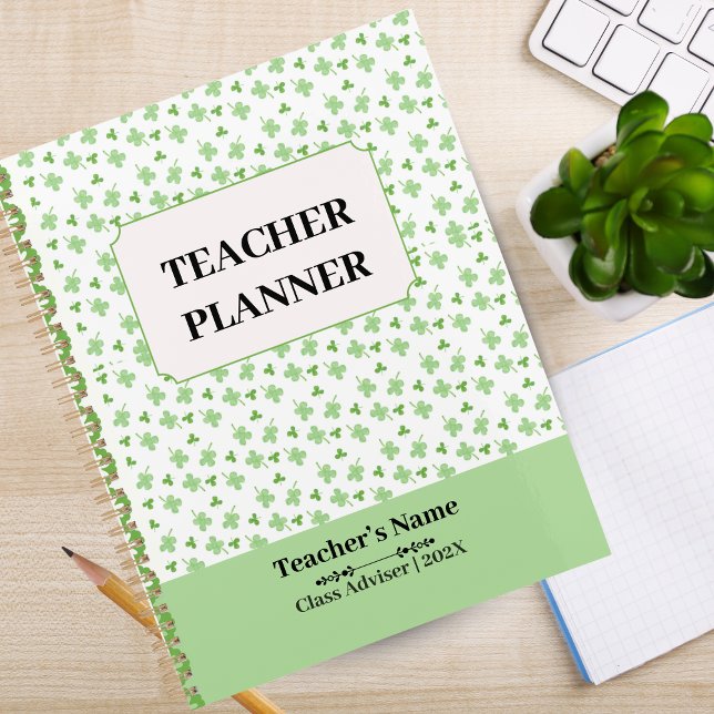 Planificador de Lecciones para Maestros con Escudo (Personalized School Crest Teacher Lesson Planner)