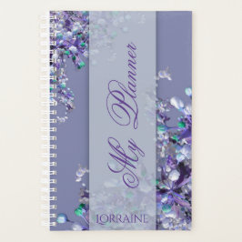 Planificador de Lilas de Primavera Azul Lavanda