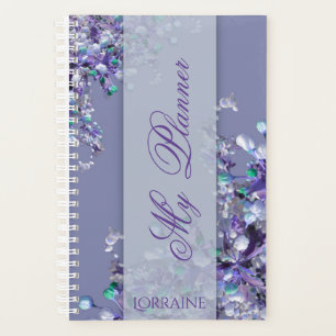 Planificador de Lilas de Primavera Azul Lavanda