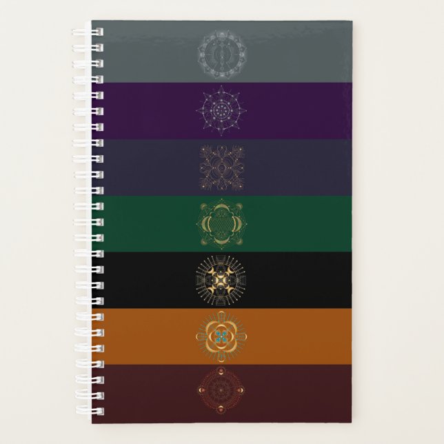 Planificador de líneas de Mandala Chakra Shadow (Anverso)