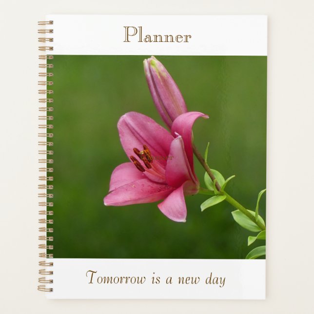 Planificador de lirios fucsia (Anverso)
